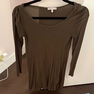 Charlotte Russe Olive Long Sleeve Dress
